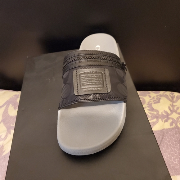 COACH SLIDE SIZE 8 BLACK /GRAY - Picture 6 of 7